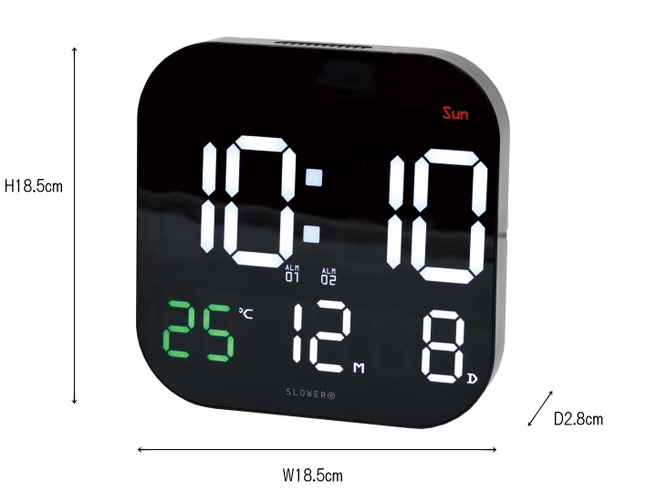 LED サーモアラートクロック ティエラ TIERRA THERMO ALERT CLOCK SLW415 【スロウワー】 SLOWER