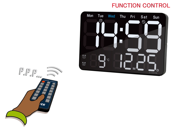 LED クロック ビエント LED CLOCK VIENTO 置き掛け兼用 SLW368 SLOWER(スロウワー)