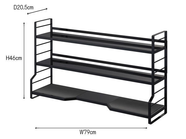 TOWER（タワー）コンロ奥 3段ラック（調味料スタンド）