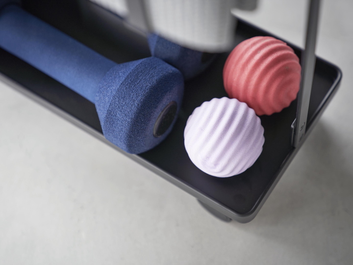 TOWER タワー キャスター付きフィットネスグッズ収納ラック 1989 1990 山崎実業